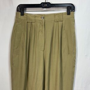 🐌 silk vintage 90s Episode High-Waisted Pleated khaki Pants: